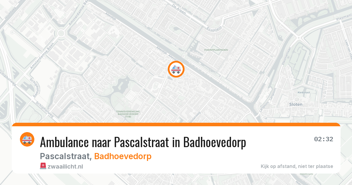 Ambulance naar Pascalstraat in Badhoevedorp — 30 mei 2026