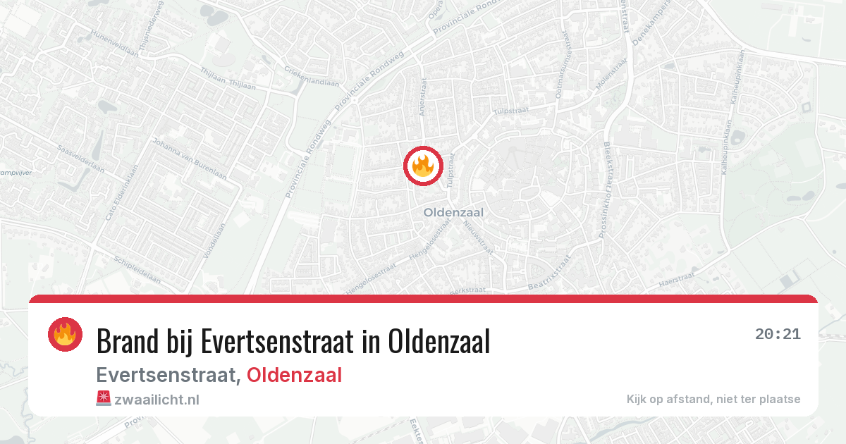 Brand bij Evertsenstraat in Oldenzaal — 17 mei 2026