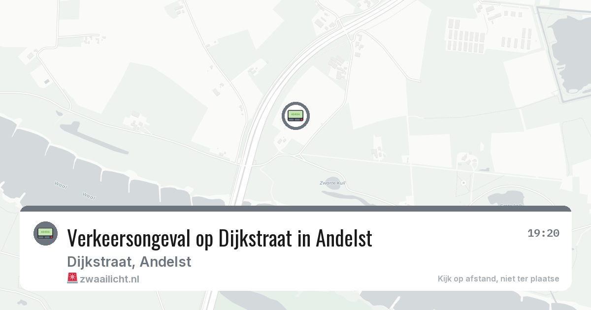 Verkeersongeval op Dijkstraat in Andelst — 21 jul 2026