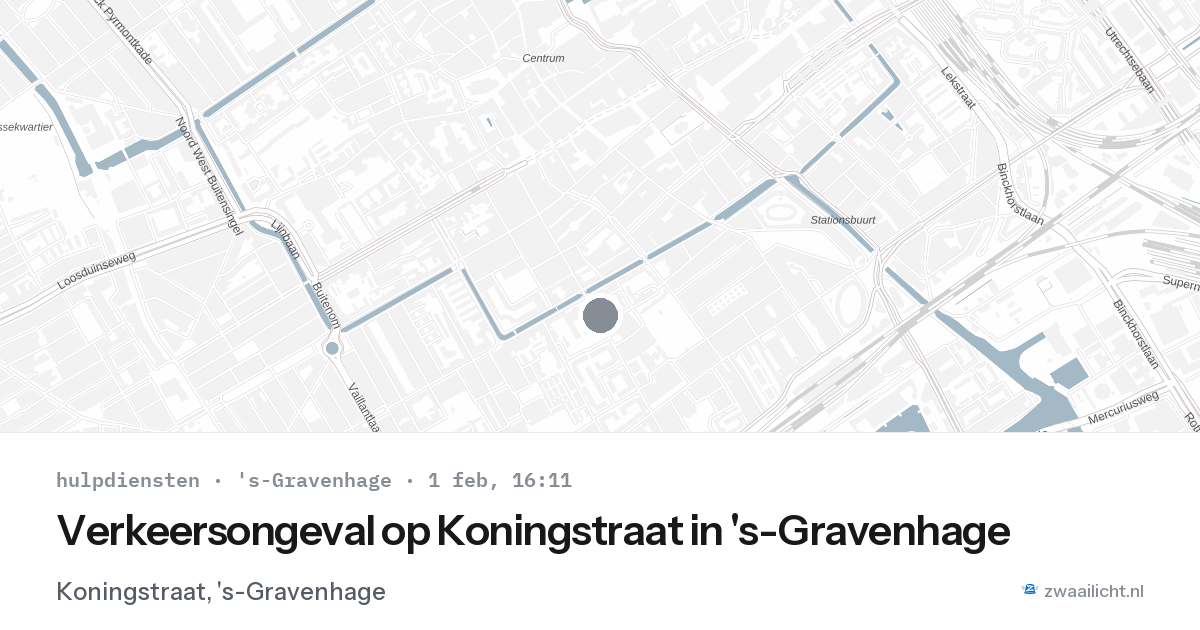 Verkeersongeval op Koningstraat in 's-Gravenhage — 1 feb 2026