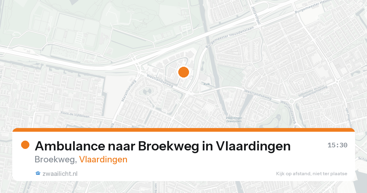 Ambulance naar Broekweg in Vlaardingen — 21 aug 2026