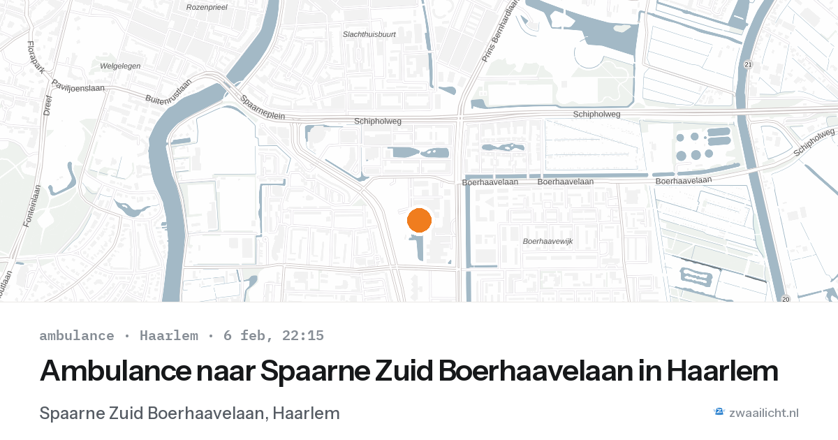 Ambulance naar Spaarne Zuid Boerhaavelaan in Haarlem — 6 feb 2026