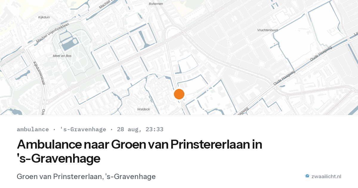 Ambulance naar Groen van Prinstererlaan in 's-Gravenhage — 28 aug 2026
