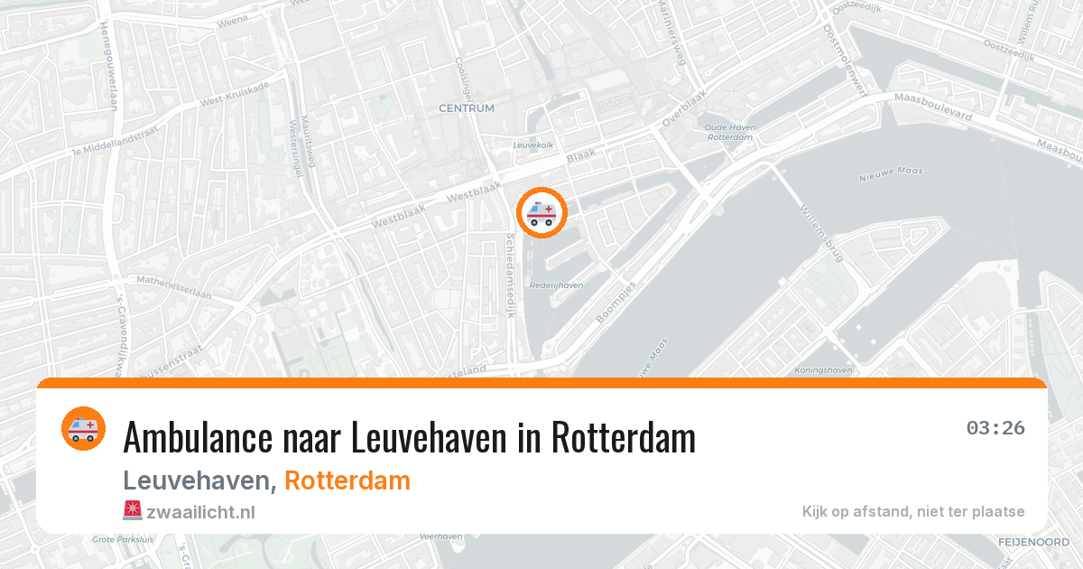Ambulance naar Leuvehaven in Rotterdam — 4 apr 2026