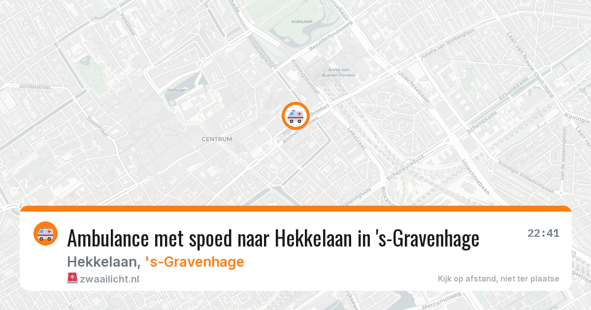 Ambulance met spoed naar Hekkelaan in 's-Gravenhage — 17 mei 2026