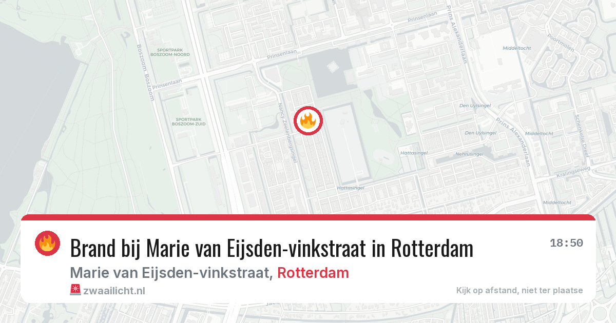 Brand bij Marie van Eijsden-vinkstraat in Rotterdam — 9 jul 2026