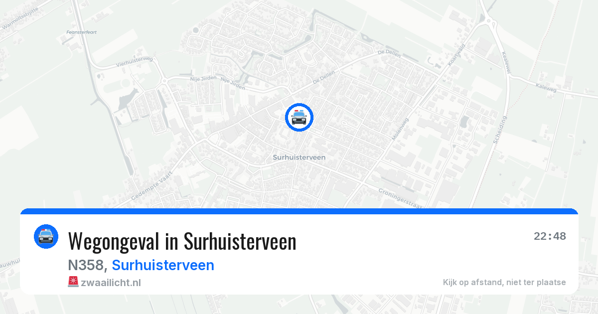 Wegongeval in Surhuisterveen — 21 jul 2026
