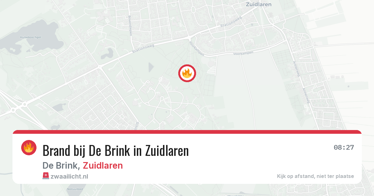 Brand bij De Brink in Zuidlaren — 8 jul 2026