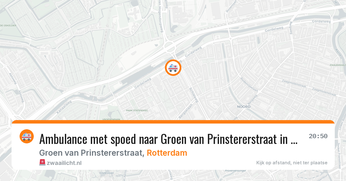 Ambulance met spoed naar Groen van Prinstererstraat in Rotterdam — 11 aug 2026