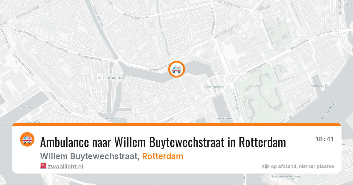 Ambulance naar Willem Buytewechstraat in Rotterdam — 10 aug 2026