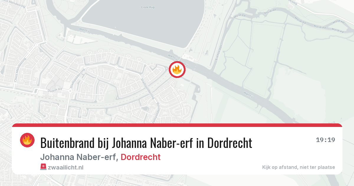 Buitenbrand bij Johanna Naber-erf in Dordrecht — 23 jan 2026