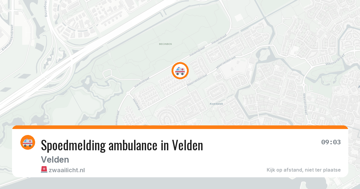 Spoedmelding ambulance in Velden — 18 jun 2026
