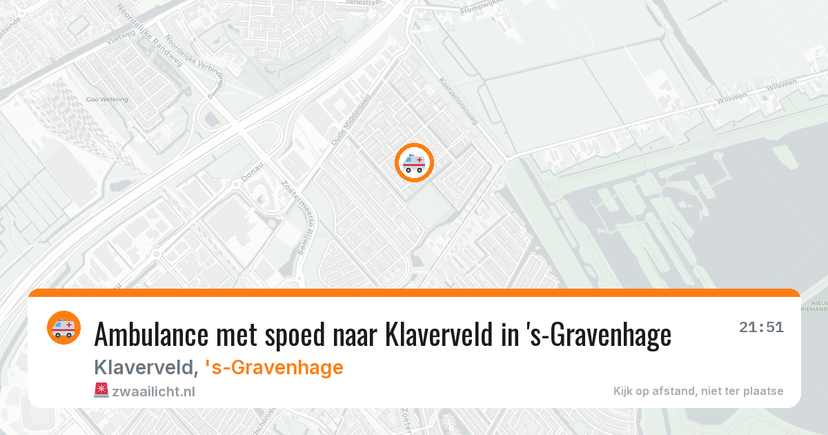 Ambulance met spoed naar Klaverveld in 's-Gravenhage — 7 jul 2026