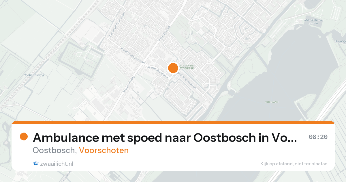 Ambulance met spoed naar Oostbosch in Voorschoten — 17 mei 2026