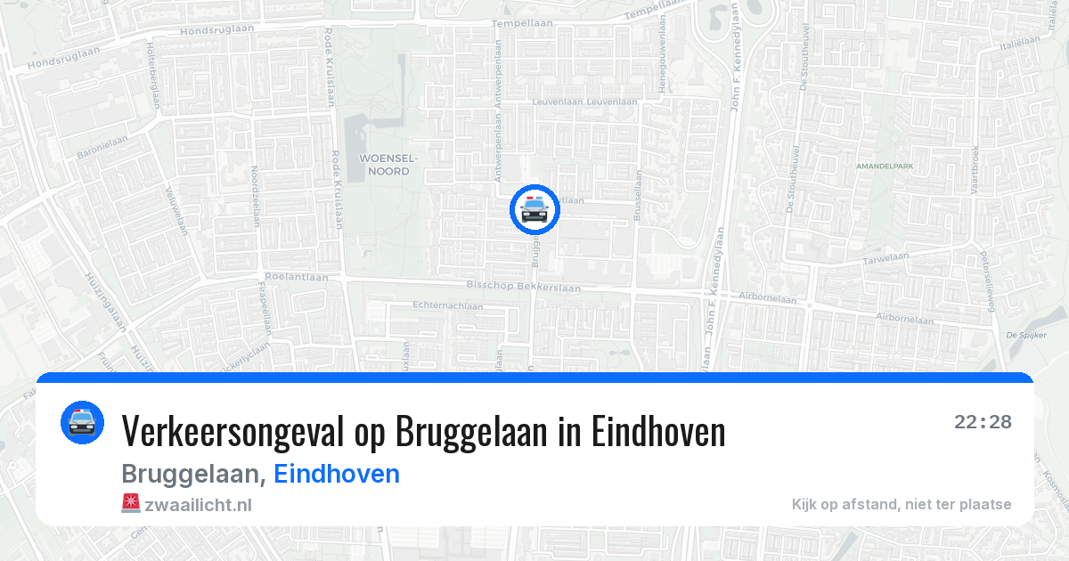 Verkeersongeval op Bruggelaan in Eindhoven — 6 jul 2026