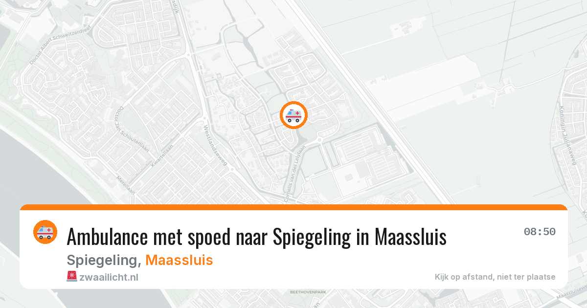 Ambulance met spoed naar Spiegeling in Maassluis — 11 jul 2026