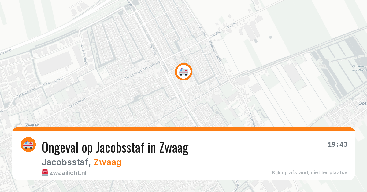 Ongeval op Jacobsstaf in Zwaag — 28 jan 2026