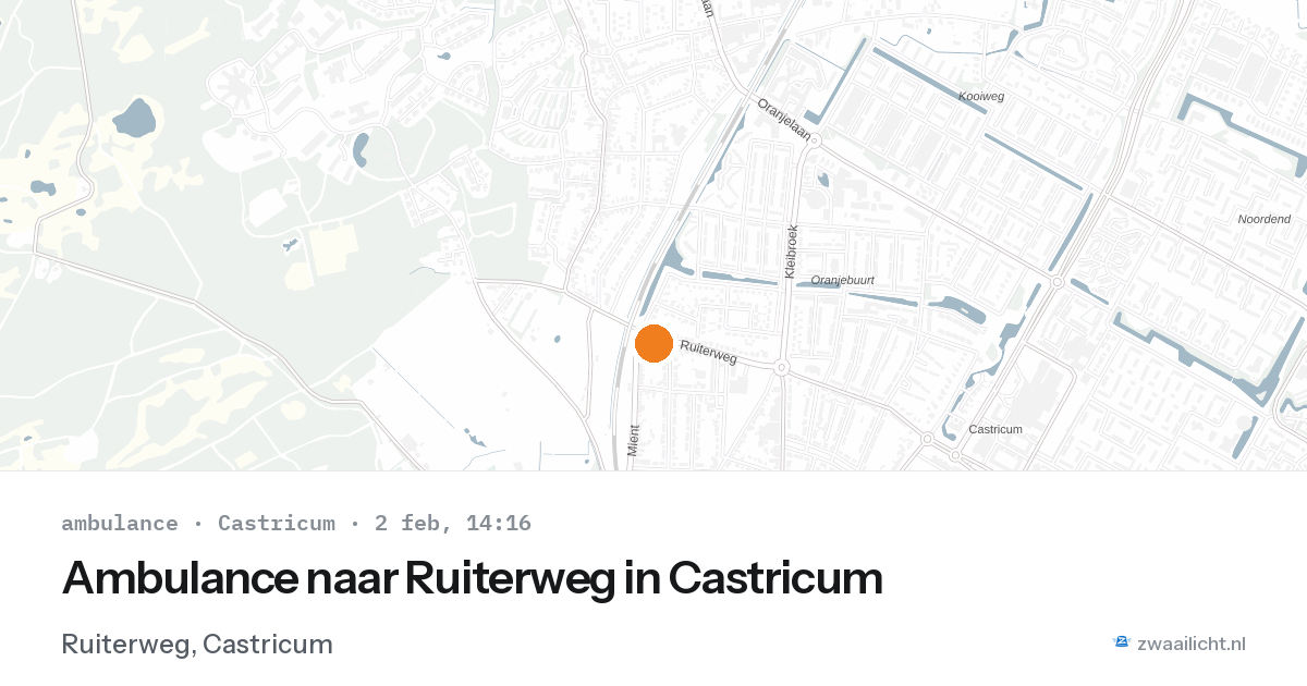 Ambulance naar Ruiterweg in Castricum — 2 feb 2026