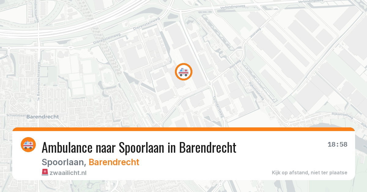 Ambulance naar Spoorlaan in Barendrecht — 24 jun 2026