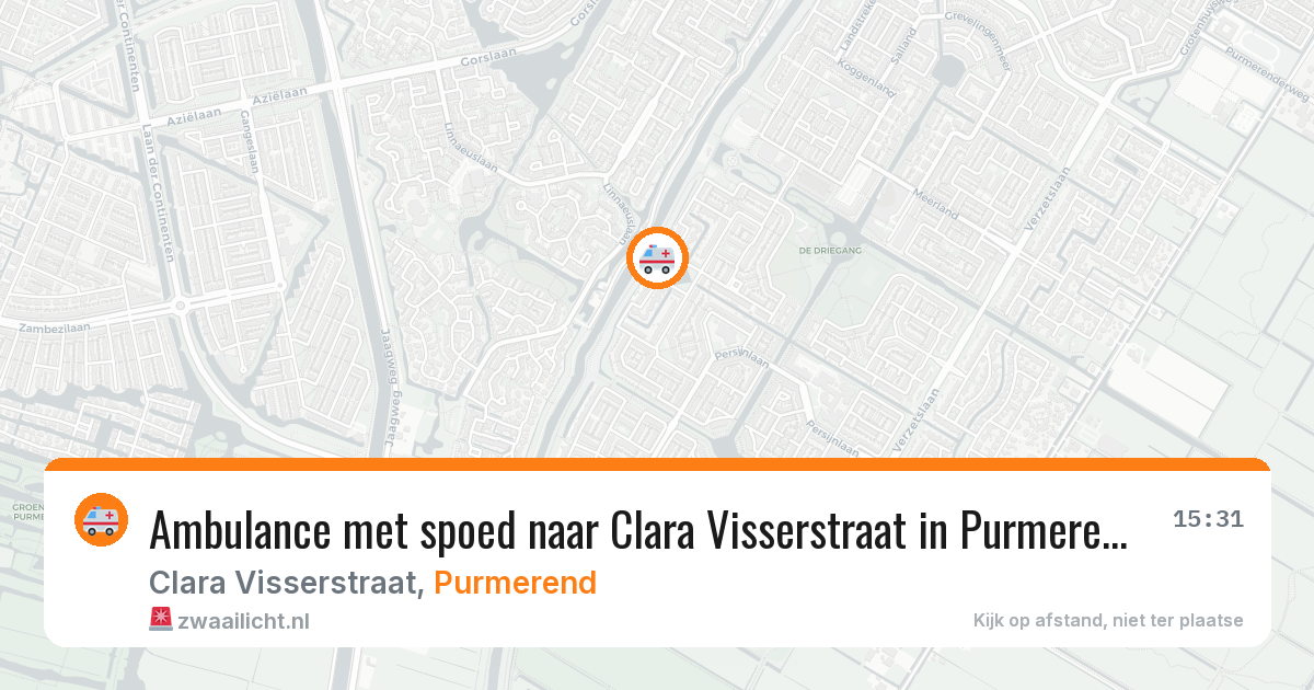 Ambulance met spoed naar Clara Visserstraat in Purmerend — 24 jan 2026