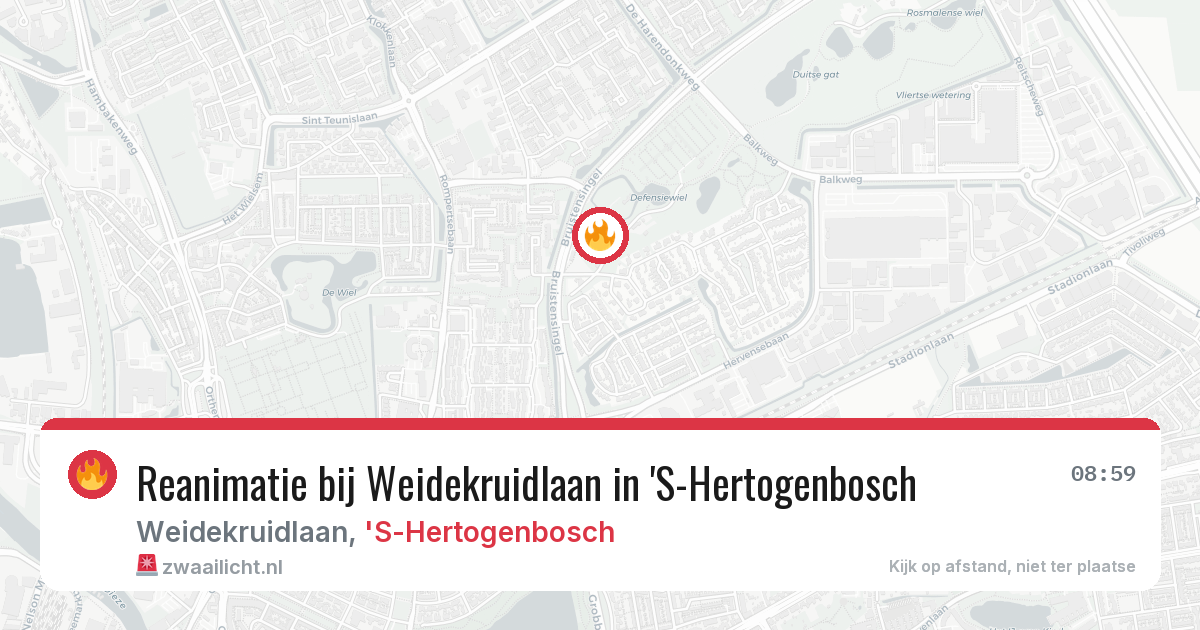 Reanimatie bij Weidekruidlaan in 'S-Hertogenbosch — 17 jun 2026