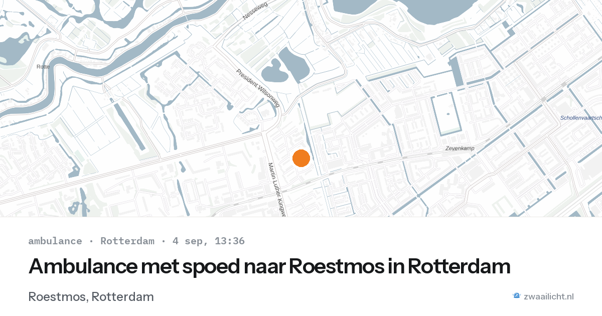Ambulance met spoed naar Roestmos in Rotterdam — 4 sep 2026