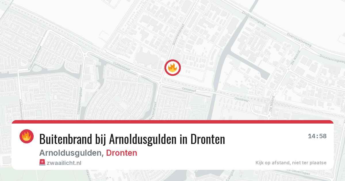 Buitenbrand bij Arnoldusgulden in Dronten — 1 aug 2026
