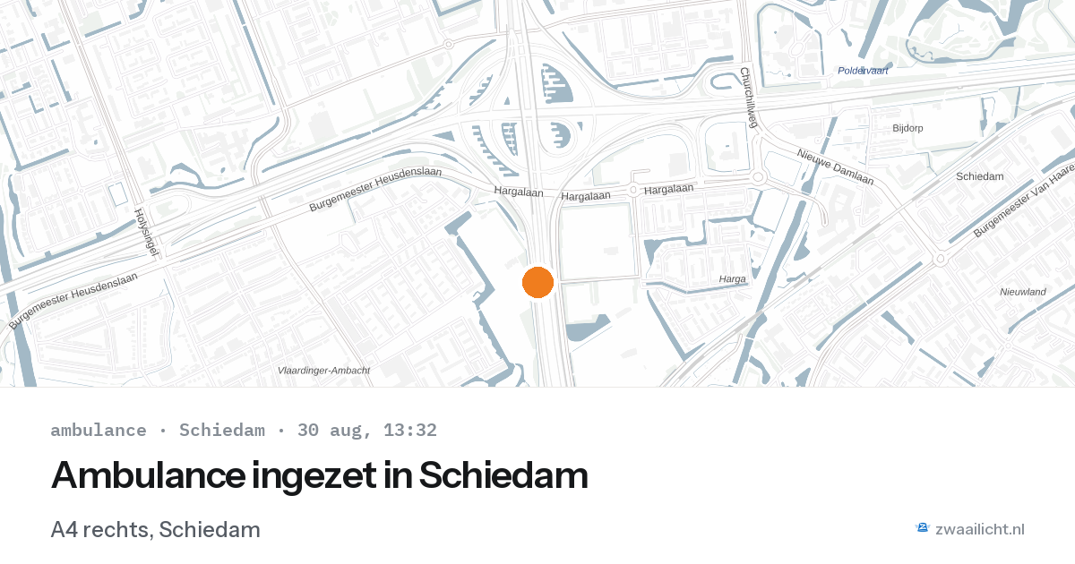 Ambulance ingezet in Schiedam — 30 aug 2026