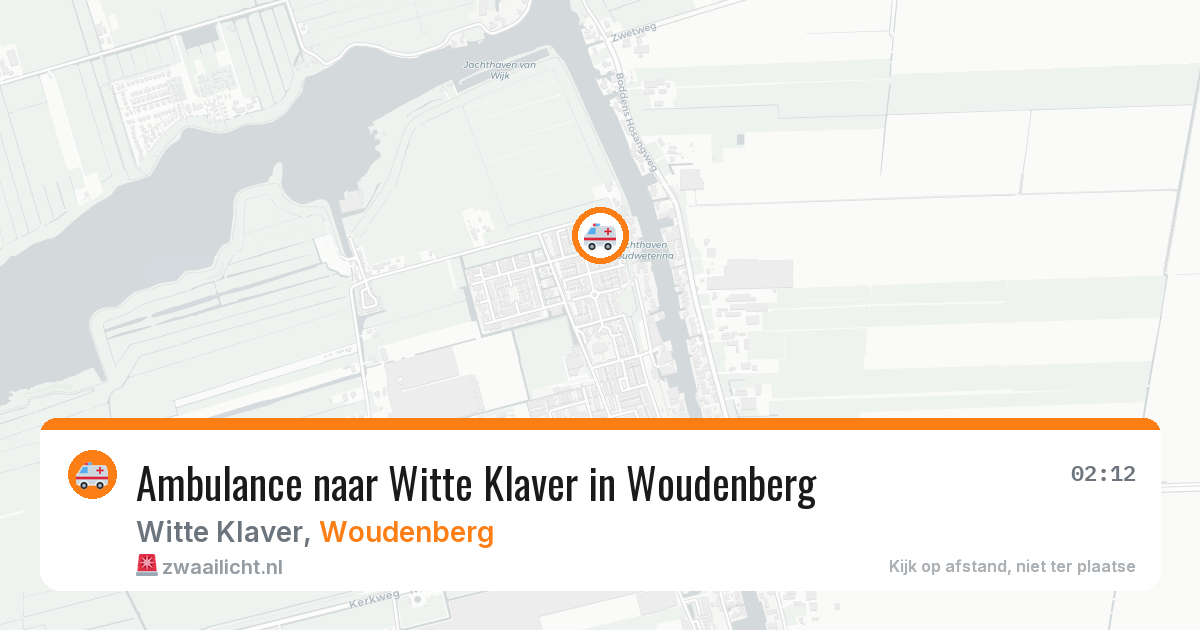 Ambulance naar Witte Klaver in Woudenberg — 7 aug 2026