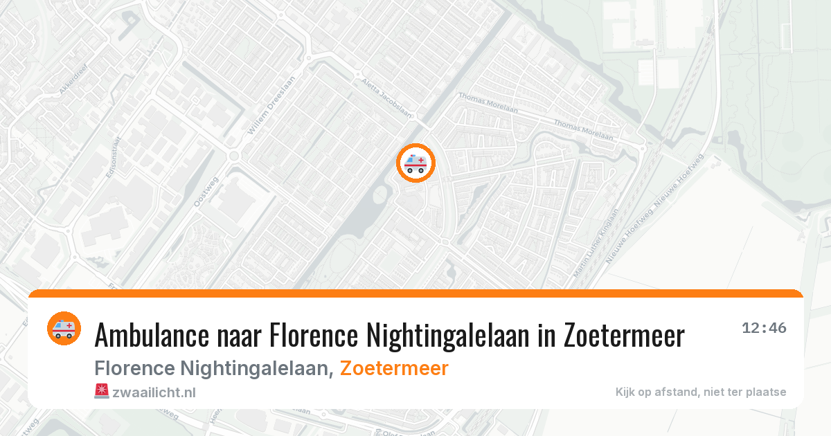 Ambulance naar Florence Nightingalelaan in Zoetermeer — 7 jul 2026