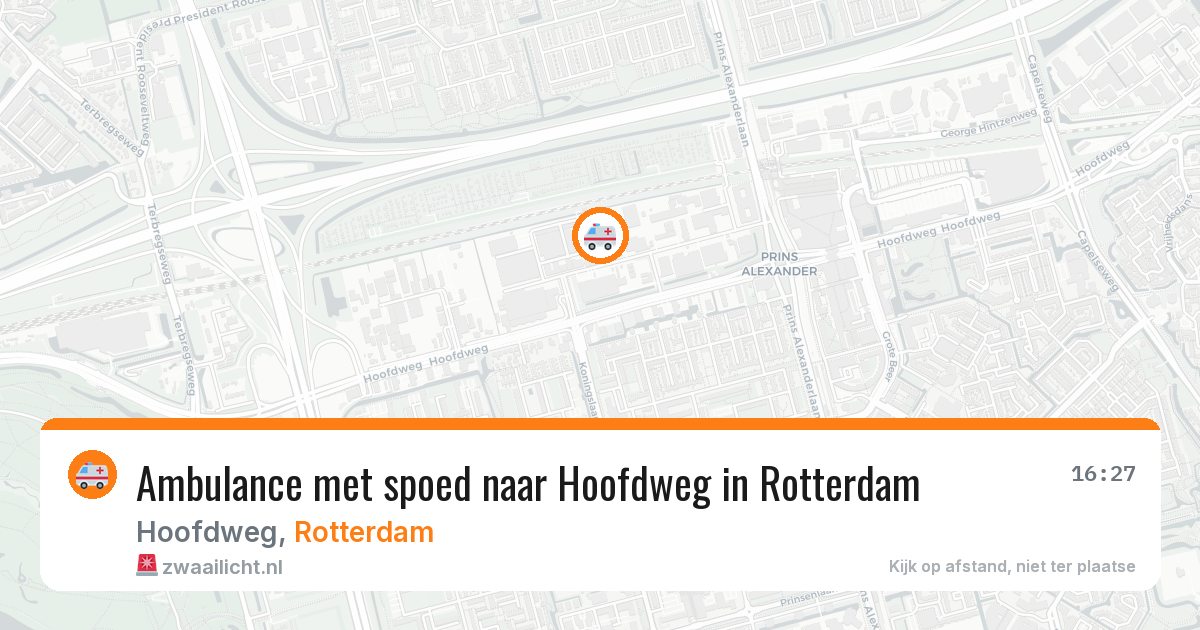 Ambulance met spoed naar Hoofdweg in Rotterdam — 10 aug 2026
