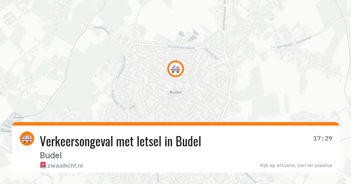 Verkeersongeval met letsel in Budel — 11 jul 2026