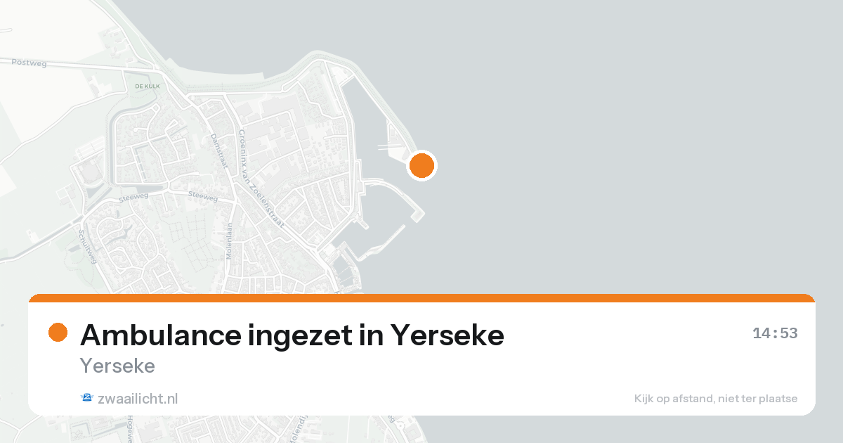 Ambulance ingezet in Yerseke — 15 aug 2026
