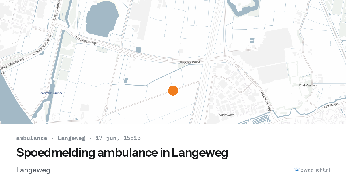 Spoedmelding ambulance in Langeweg — 17 jun 2026