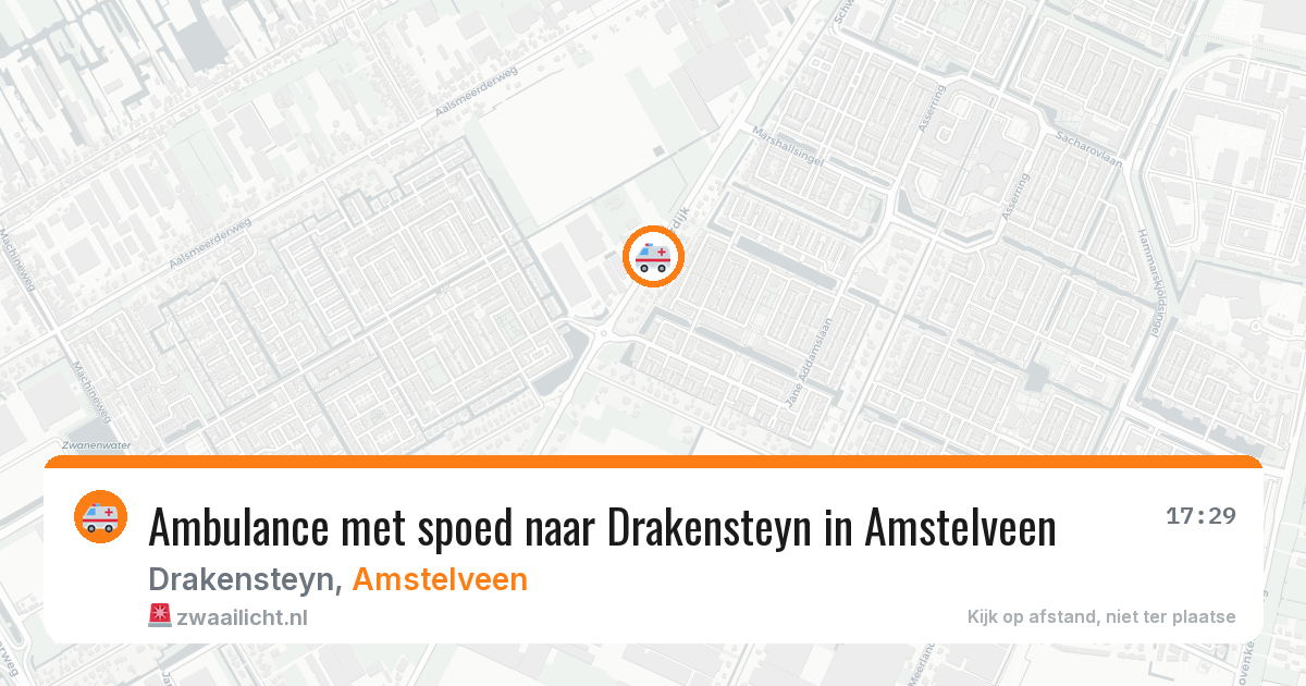 Ambulance met spoed naar Drakensteyn in Amstelveen — 16 mei 2026