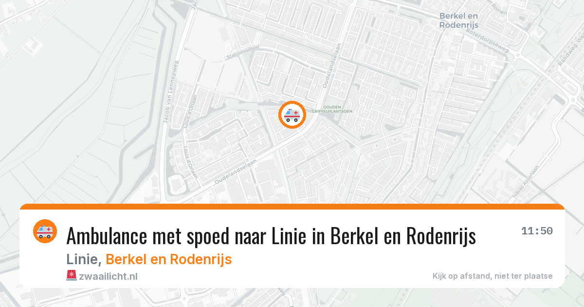 Ambulance met spoed naar Linie in Berkel en Rodenrijs — 26 mei 2026