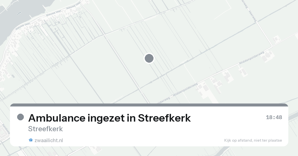 Ambulance ingezet in Streefkerk — 24 aug 2026