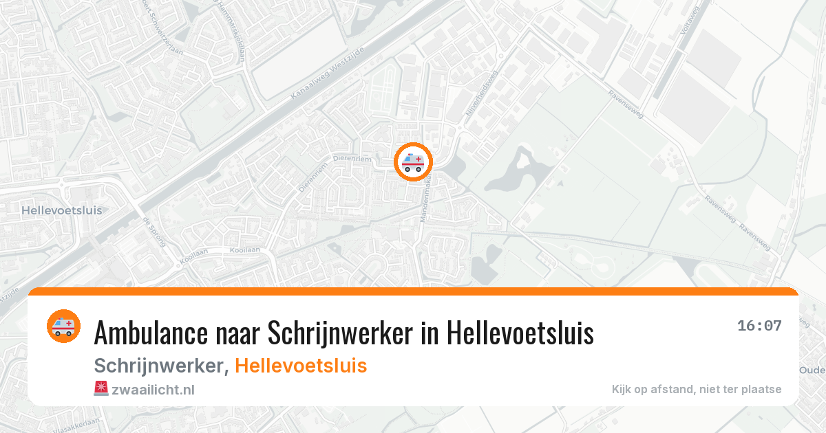 Ambulance naar Schrijnwerker in Hellevoetsluis — 8 feb 2026