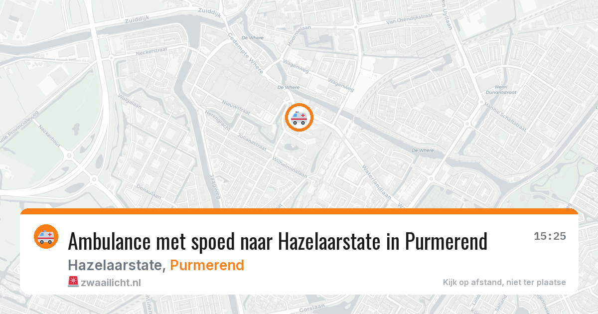 Ambulance met spoed naar Hazelaarstate in Purmerend — 23 apr 2026