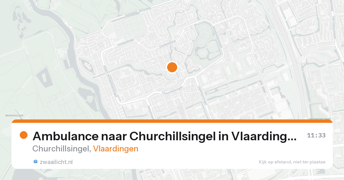 Ambulance naar Churchillsingel in Vlaardingen — 7 feb 2026