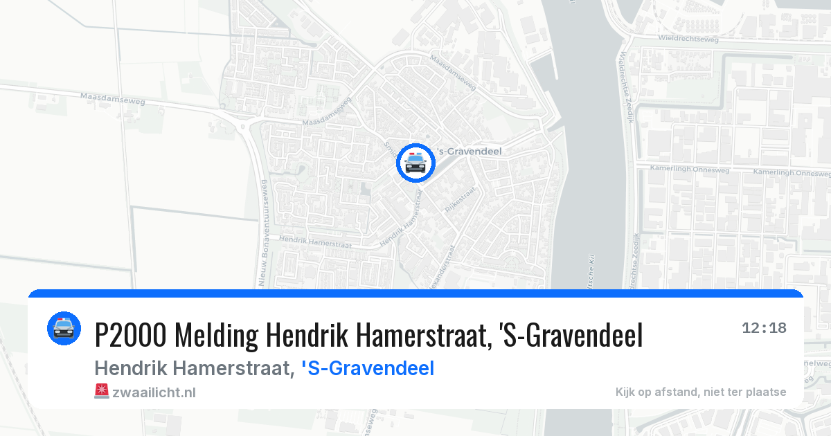 P2000 Melding Hendrik Hamerstraat, 'S-Gravendeel — 14 apr 2026