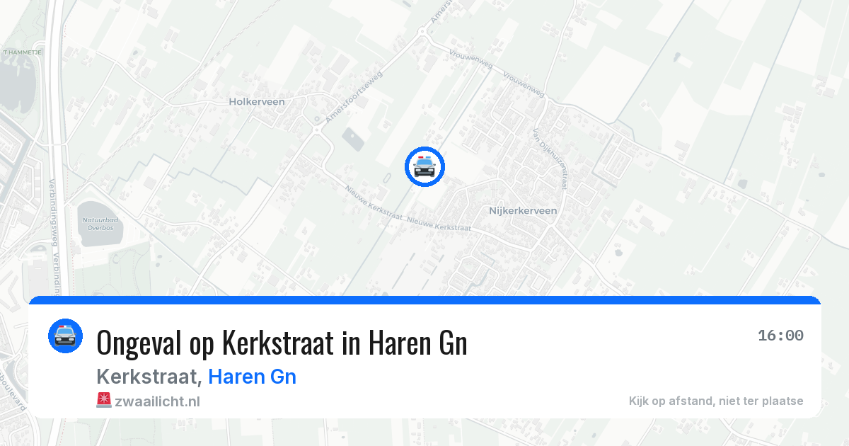 Ongeval op Kerkstraat in Haren Gn — 26 mei 2026