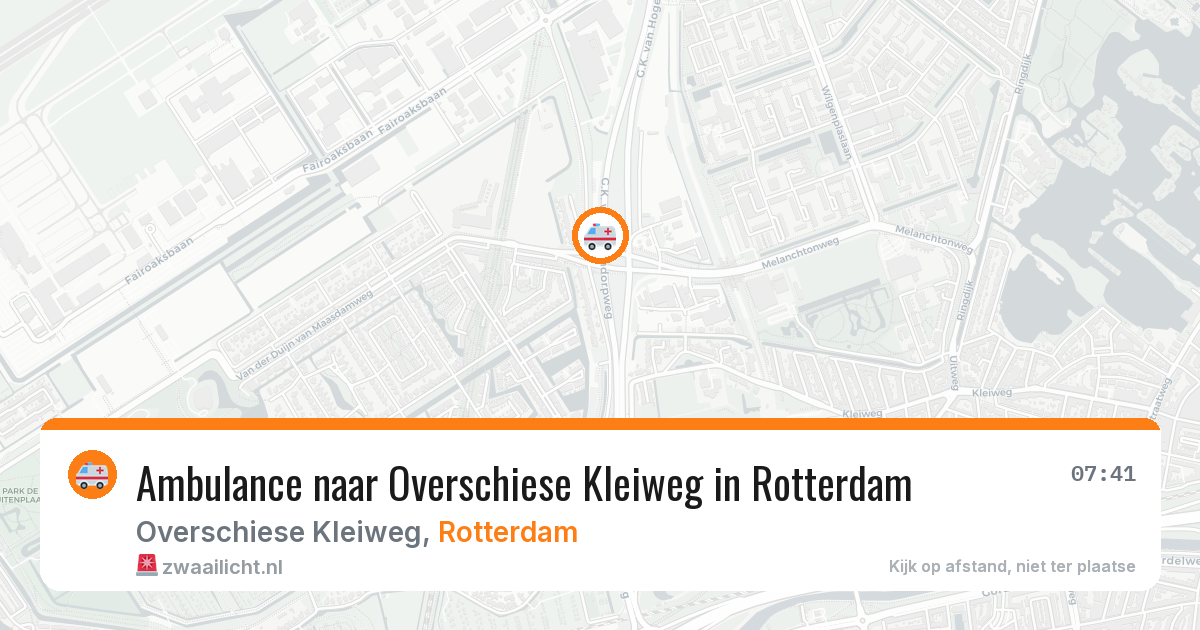 Ambulance naar Overschiese Kleiweg in Rotterdam — 29 jan 2026