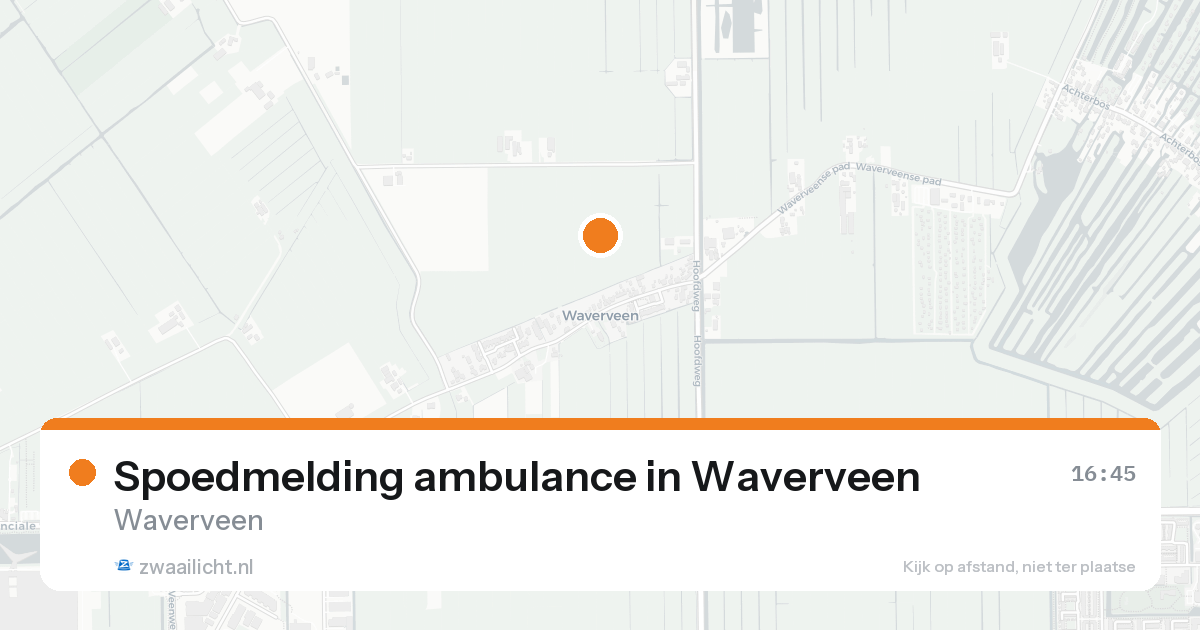 Spoedmelding ambulance in Waverveen — 7 aug 2026