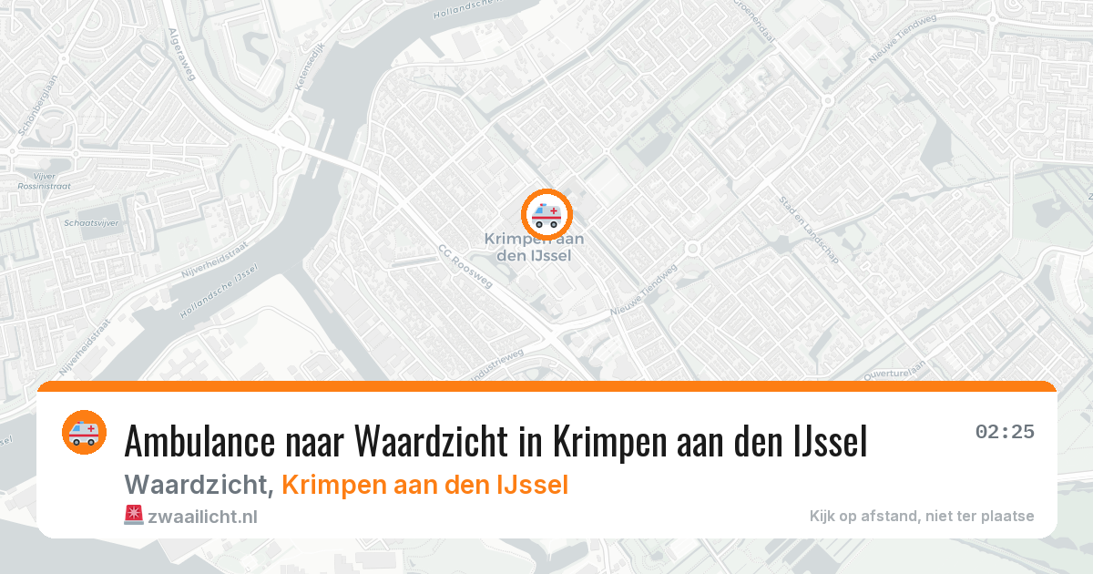 Ambulance naar Waardzicht in Krimpen aan den IJssel — 21 jun 2026