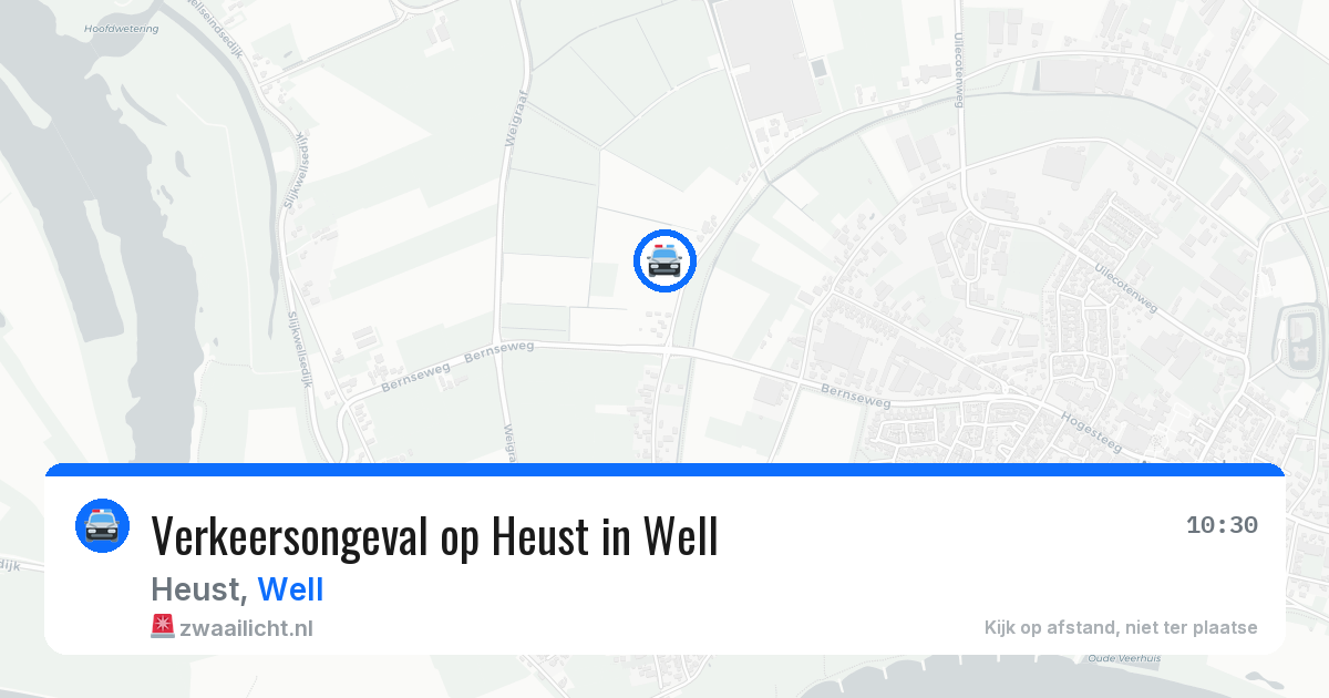 Verkeersongeval op Heust in Well — 9 jul 2026