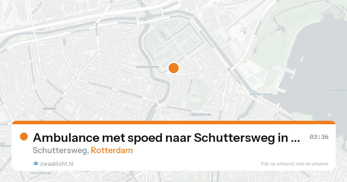 Ambulance met spoed naar Schuttersweg in Rotterdam — 27 mei 2026