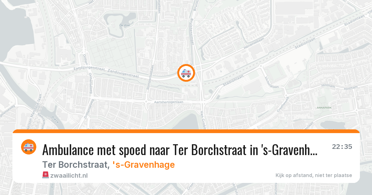 Ambulance met spoed naar Ter Borchstraat in 's-Gravenhage — 16 feb 2026