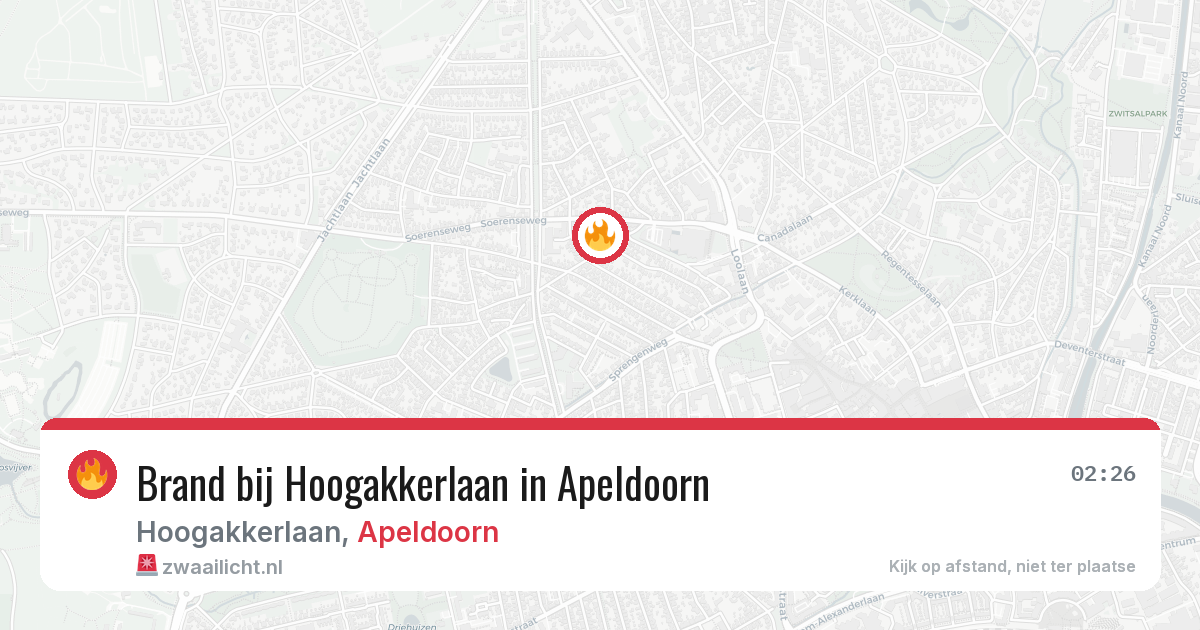 Brand bij Hoogakkerlaan in Apeldoorn — 29 jun 2026