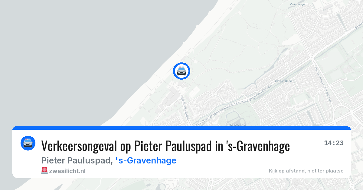 Verkeersongeval op Pieter Pauluspad in 's-Gravenhage — 19 jun 2026